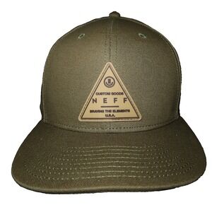 NEFF Custom Goods Hat Cap Green Snapback Braving The‎ Elements